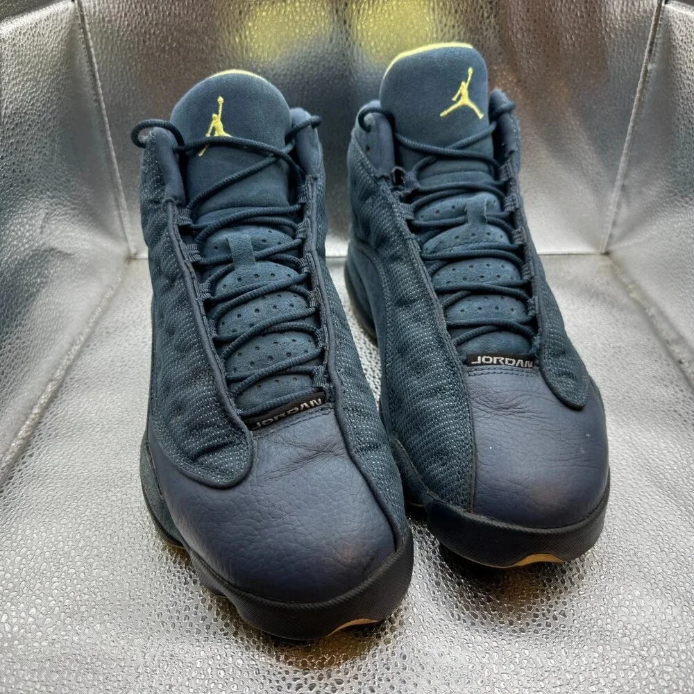 Size 10.5 - Air Jordan 13‎ Retro Squadron Blue Mens Leather Shoes 414571-405